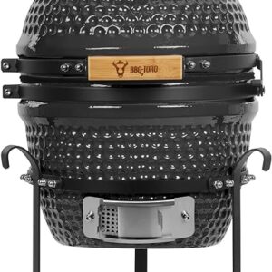 Parrilla de Carbón Kamado BBQ-Toro Haiiro 32 cm | Termómetro y Asas de Madera