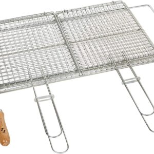 Sauvic Parrilla Extensible con Parrillas Dobles extraíbles - 62,5 a 72,5 cm